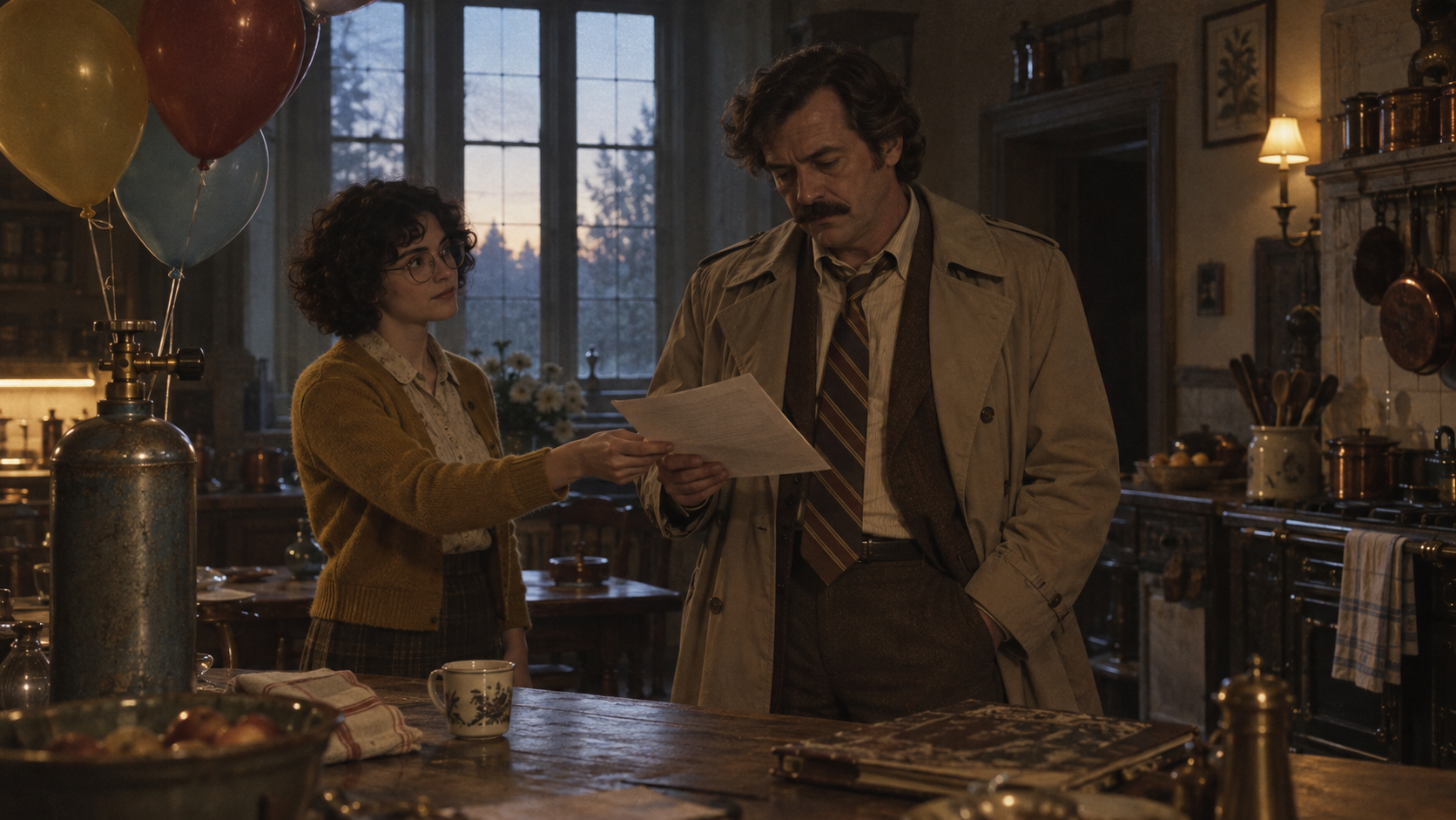 Evidence 5: Back at the mansion, Caulfield reads the report before drawing any conclusions.