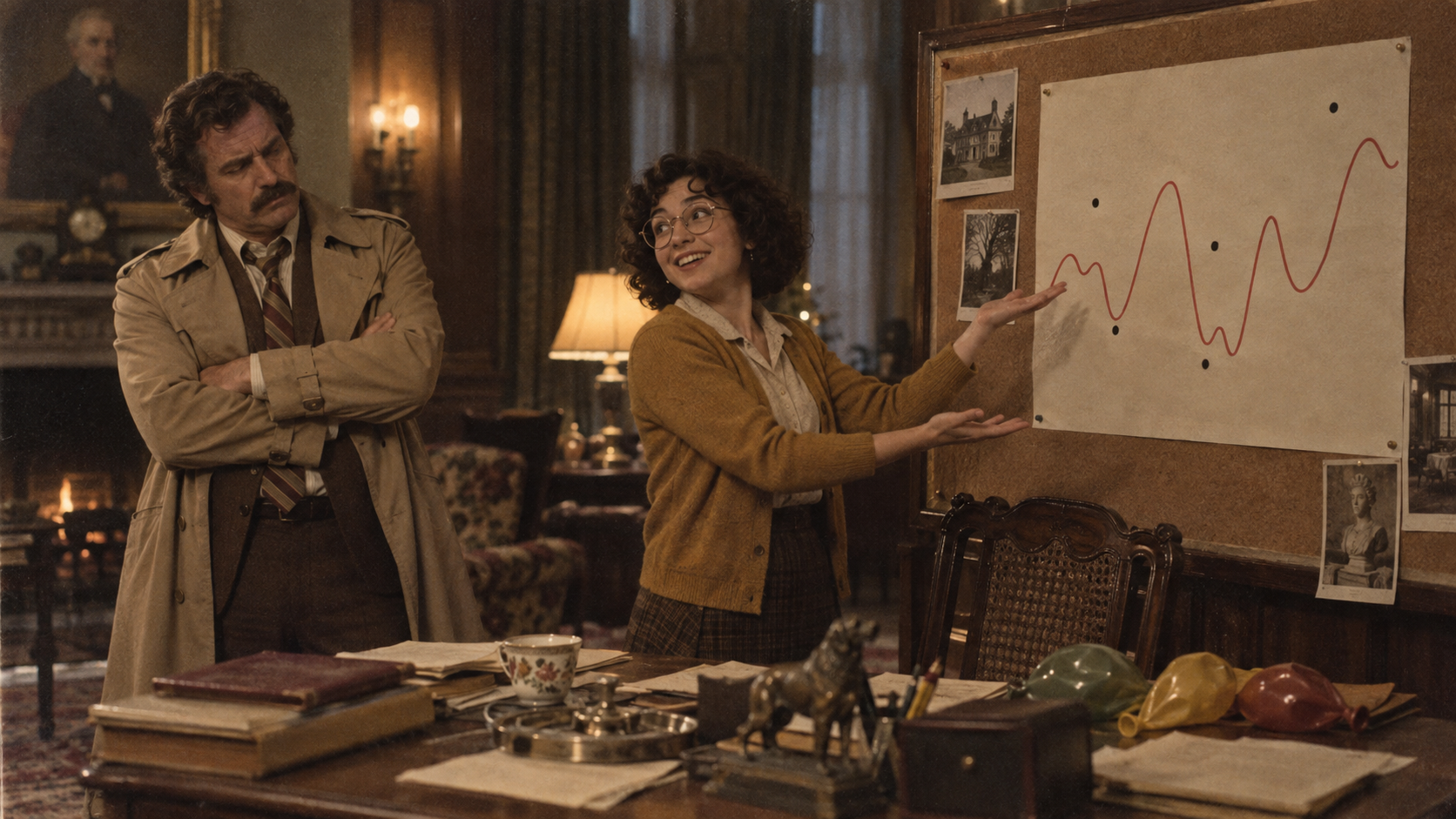 Evidence 3: The intern proposes trying a few more curves. Caulfield requests numbers to go with them.
